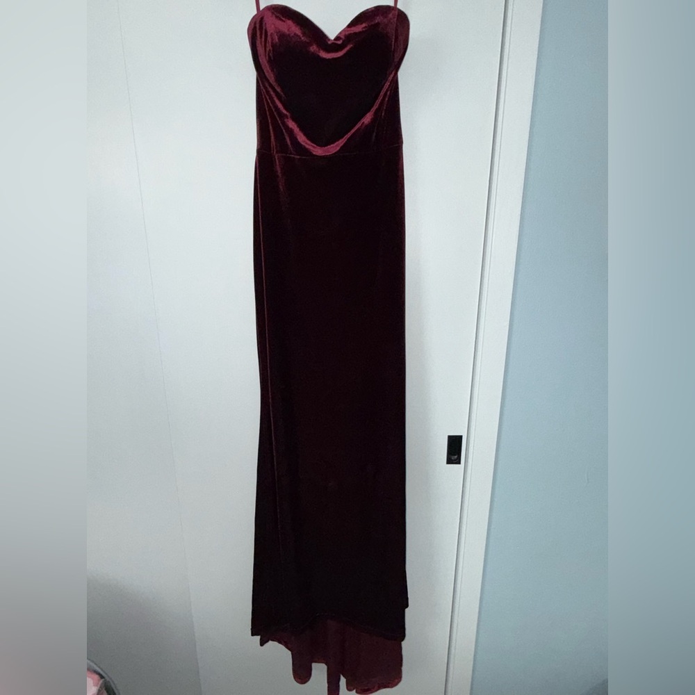 Revelry Deep Red Velvet Maxi Dress